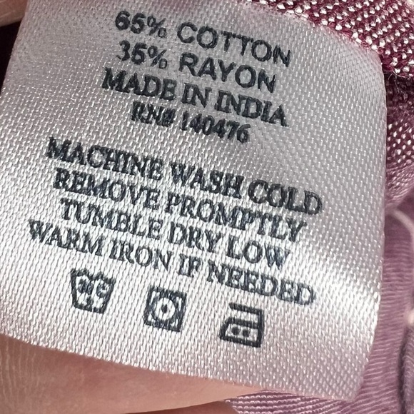 FAHERTY Women's Patterned Boho Peasant V-Neck Blouse Small - Picture 8 of 8